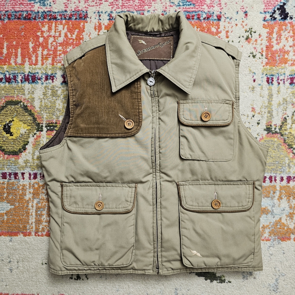Adventure Gear Mens Medium Down Vest Utility Outdoor Hunting Fishing Workwear